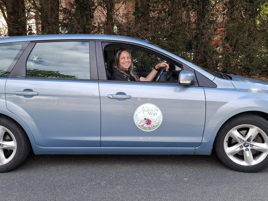 The Nature's Way car, ready to travel to a client